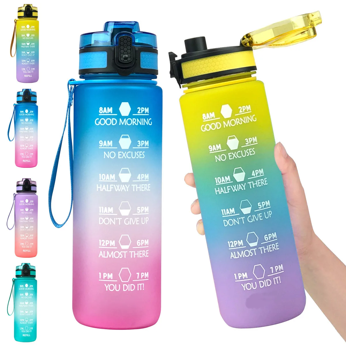 2022 Eco friendly football transparent bike leak proof 1L bpa free customized logo water bottle