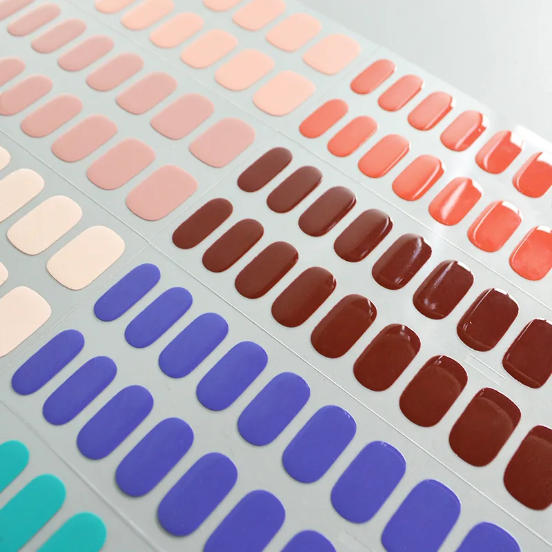 Beauty Sticker Nail Fashion Wholesale Cheap Price Semi-cured Gel Nail Sticker Luxury