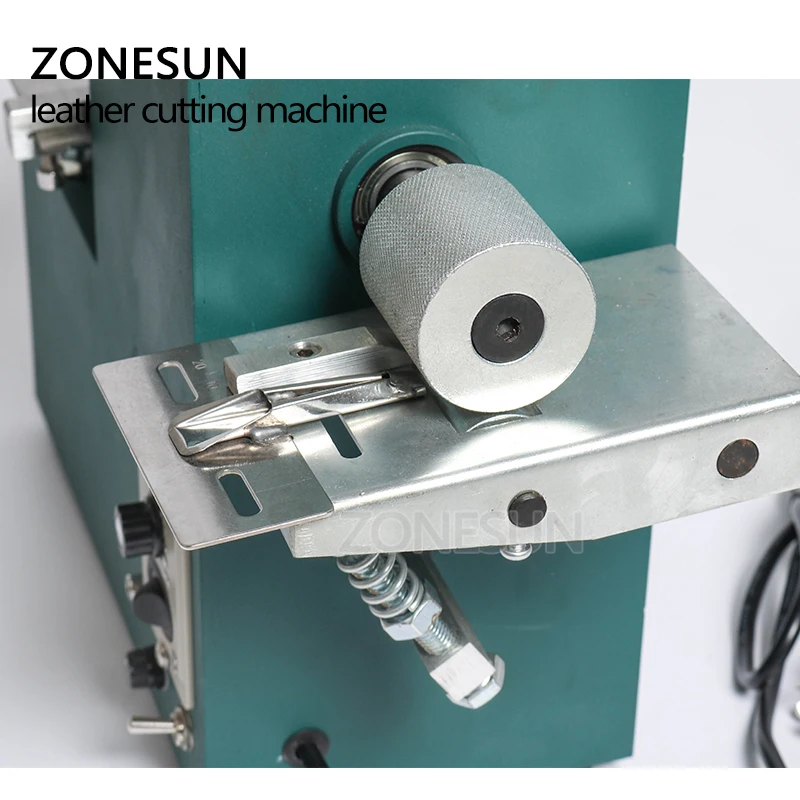  ZONESUN V04 Leather Strip Belt Strap Cutting Machine with Edge Folding Tool Handmade