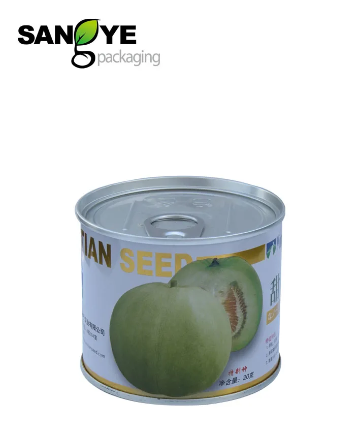 100ML 250ML 450ML 1000ML Wholesale Easy Open Tin Can For Vegetable Seeds Package