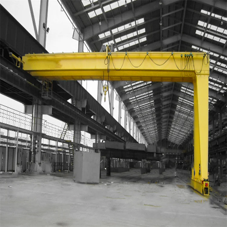 5t - 20t Rail Mounted Motorized Semi Portal Crane Double Girder Semi Gantry Crane with Electric Hoist