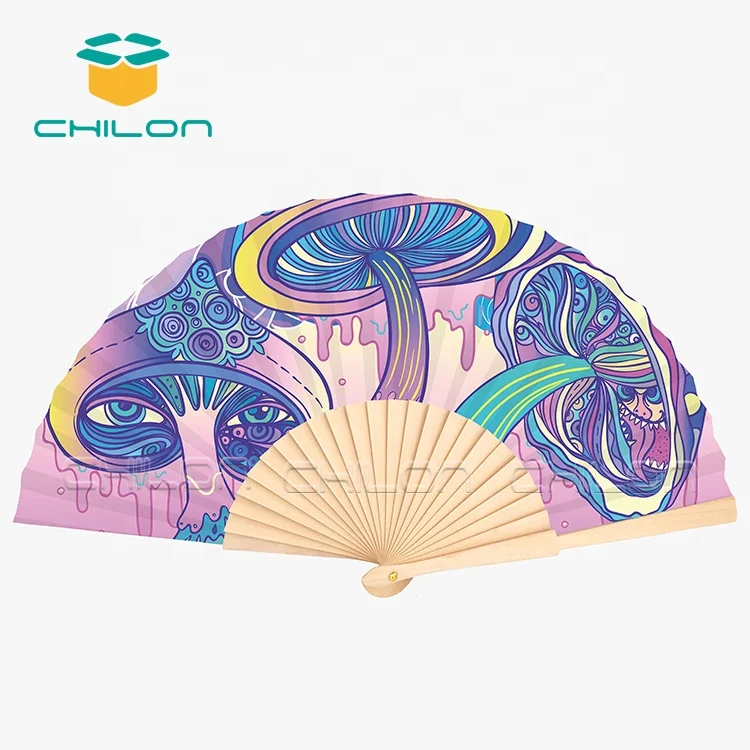 Wholesale Custom Wood Folding Hand Fan Abanicos De Mano