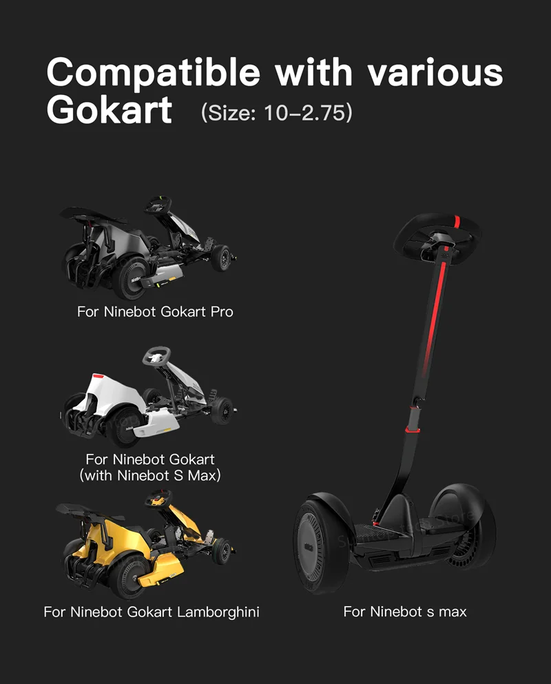 Quick Release Comfort Tire Parts Suit For Ninebot-By-Segway GoKart Pro S-MAX Comfort Rear Tires Original Replacement Parts