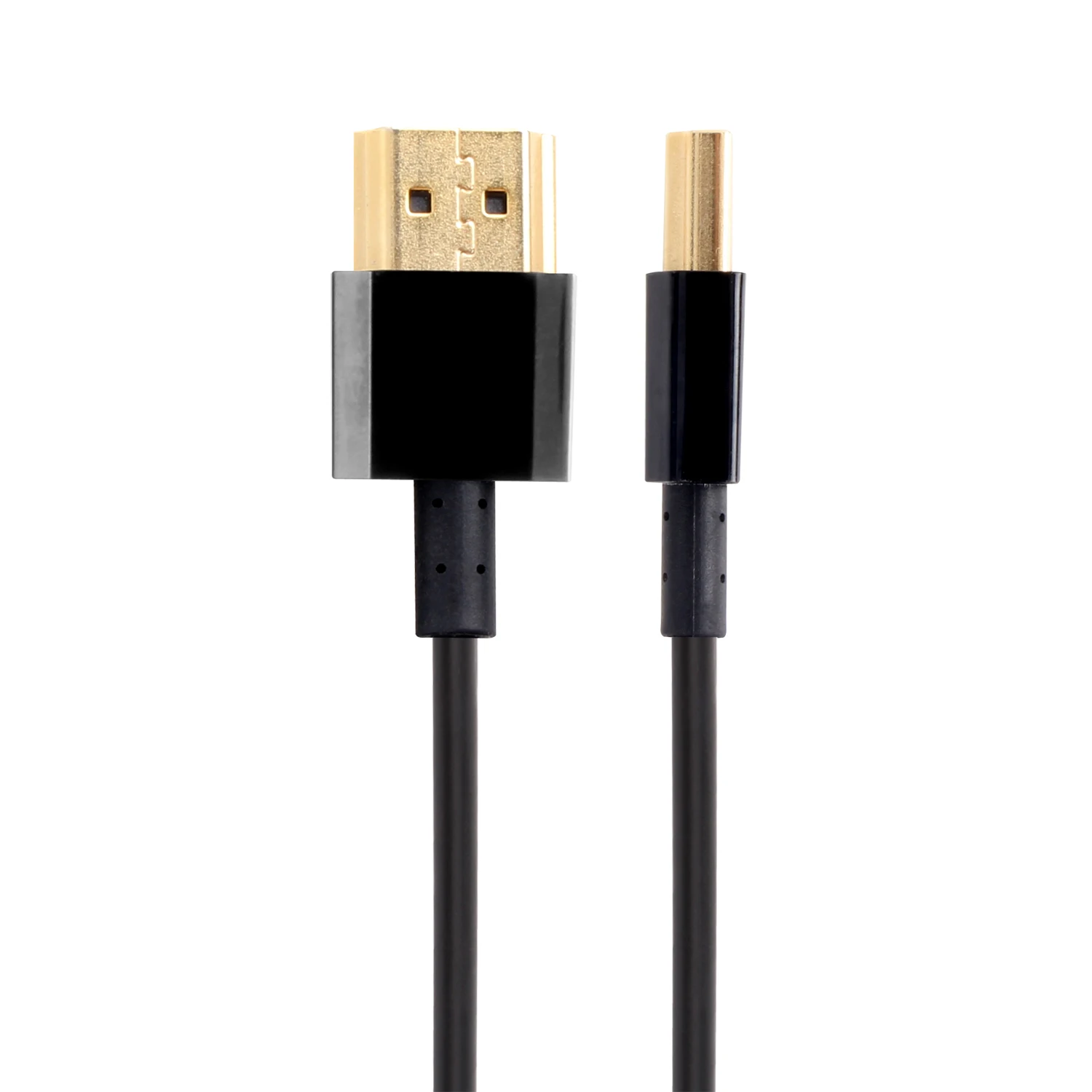 VCOM Black Thin HDMI Cable 1M 1.5M 2M Short Ultra Slim Gold-Plated 8K 2.1V 1080P HDMI Male To Male Cable