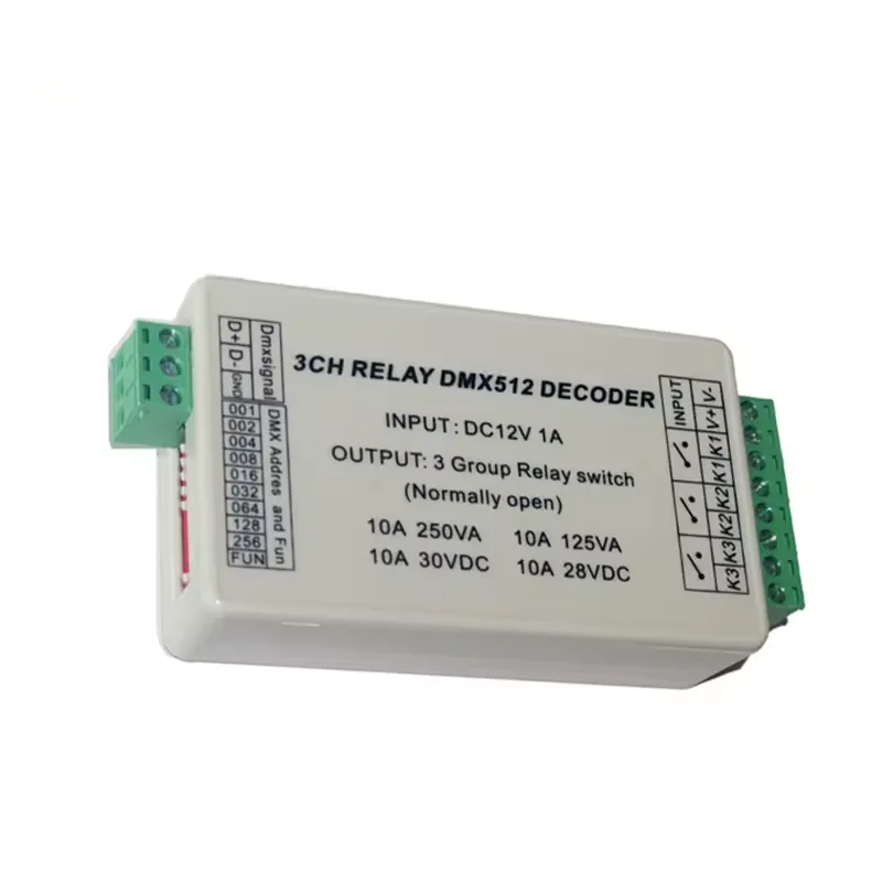 Лидер продаж DC12V 3ch DMX512 переключатель реле RGBW контроллер декодера для светодиодной ленты