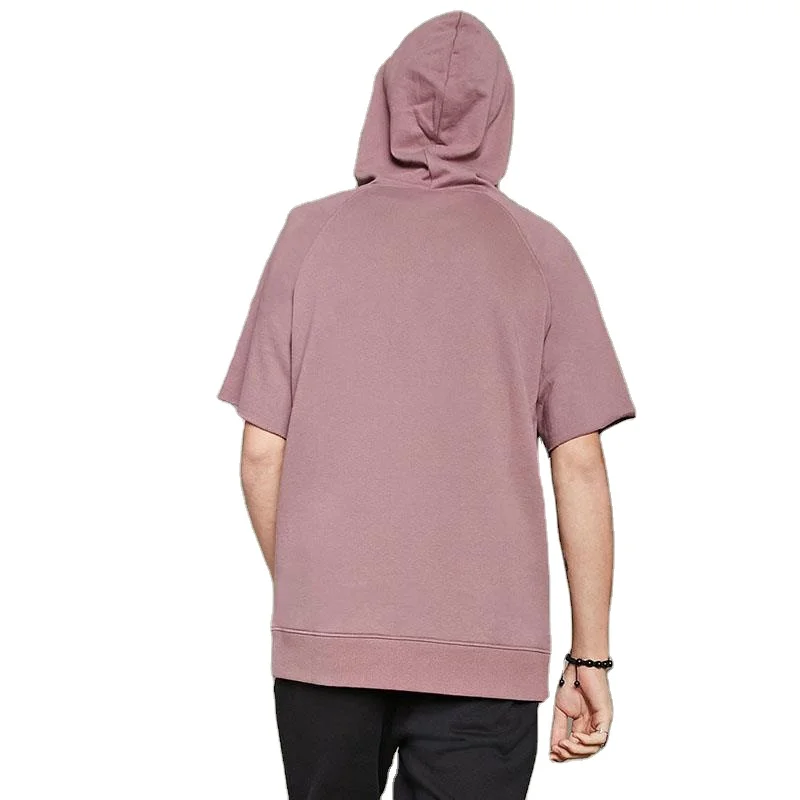 wholesale comfortable and breathable men short sleeve gym fitness sleeveless hoodies