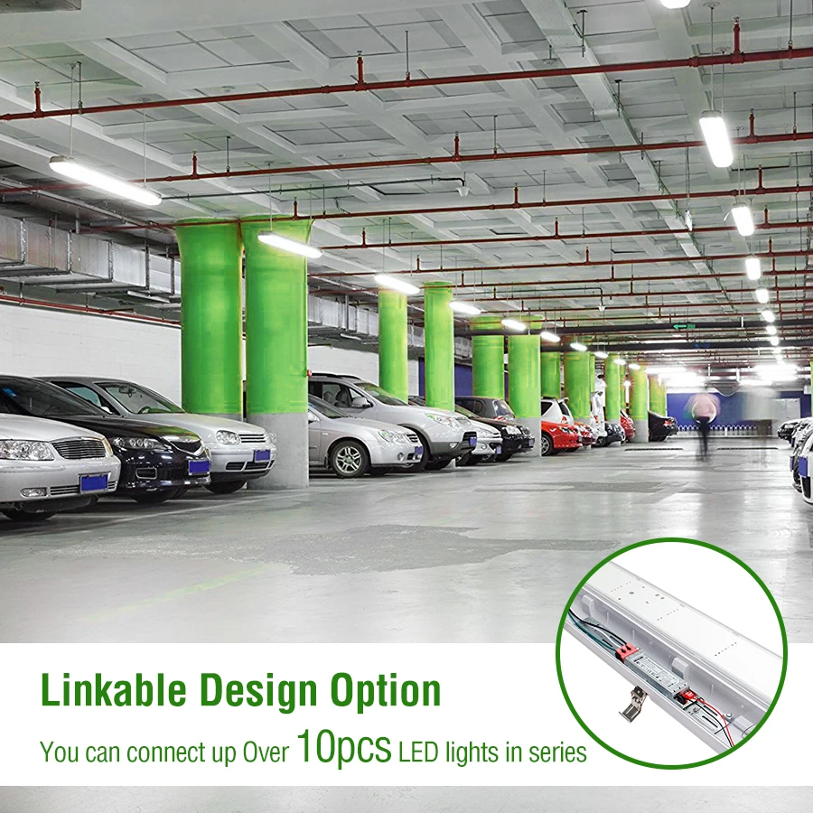 CE Rohs 200-240V 60CM 120CM 150CM Tri-proof Lamp IP66 IK08 LED Linear Batten Light
