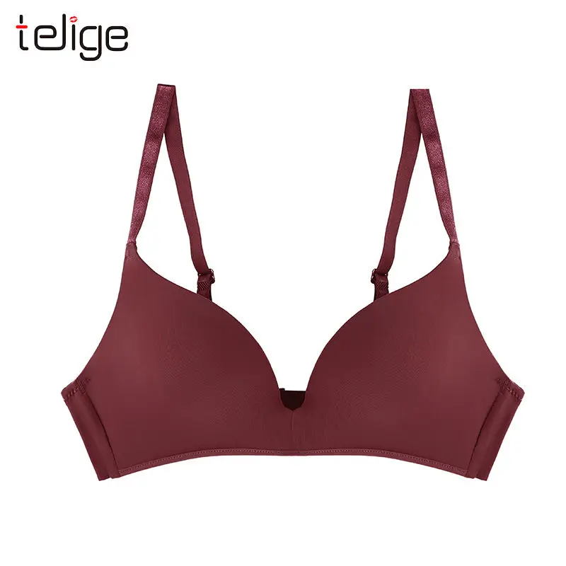 New Fashion Soft Solid Color Underwear Women Wireless Seamless Daily Bra