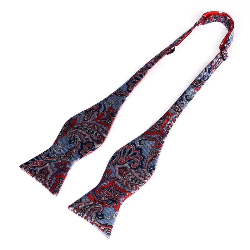 Mens Jacquard Silk Self Tie Bowties Paisley
