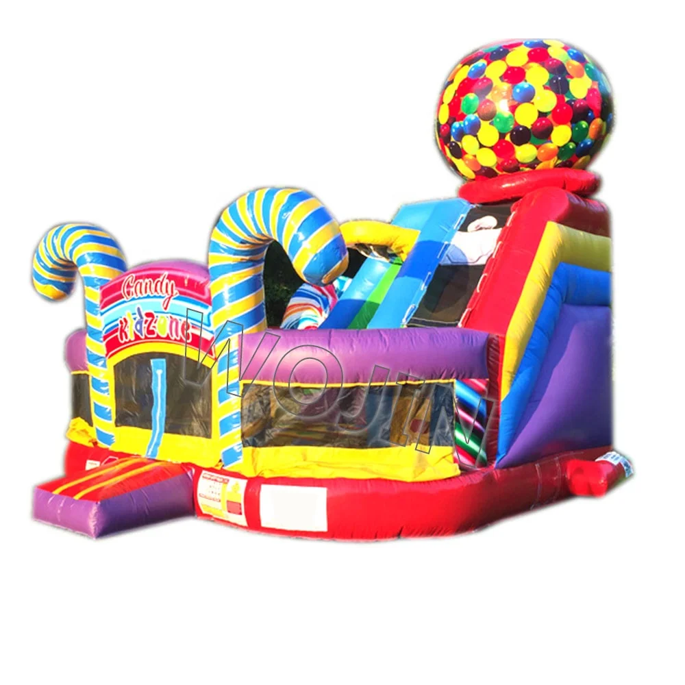 Cheap Price Candy Land Kids Zone Inflatable Air Bouncy Castle Combo Slide Wet Dry Slides in Sale