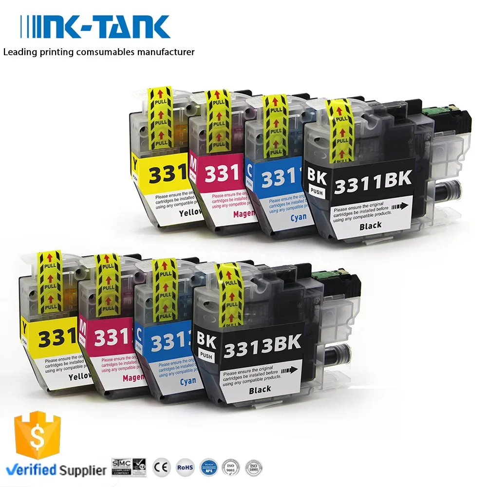 INK-TANK LC3311 LC3313 LC 3311 3313 LC-3313 Premium Color Compatible Ink Cartridge for Brother DCP-J772DW MFC-J491DW MFC-J890DW