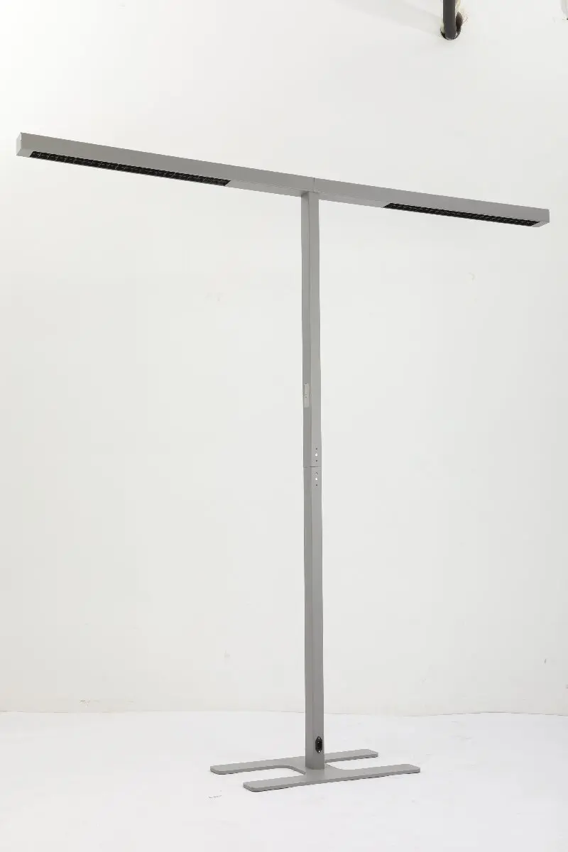 Cheap price long arm dual lights super bright modern minimalist LED double heads floor lamp for working offices