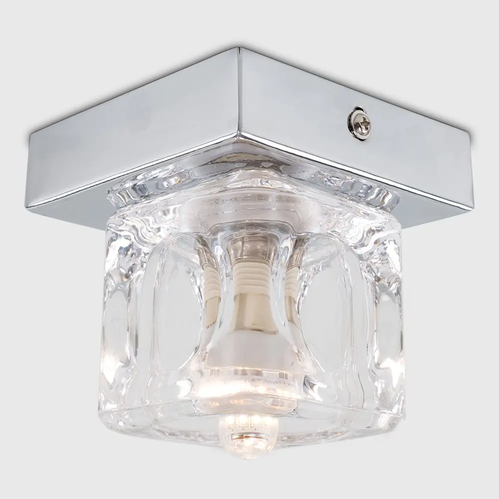Высококачественная квадратная Подвесная лампа-Кубик из хрустального стекла K9 с абажуром