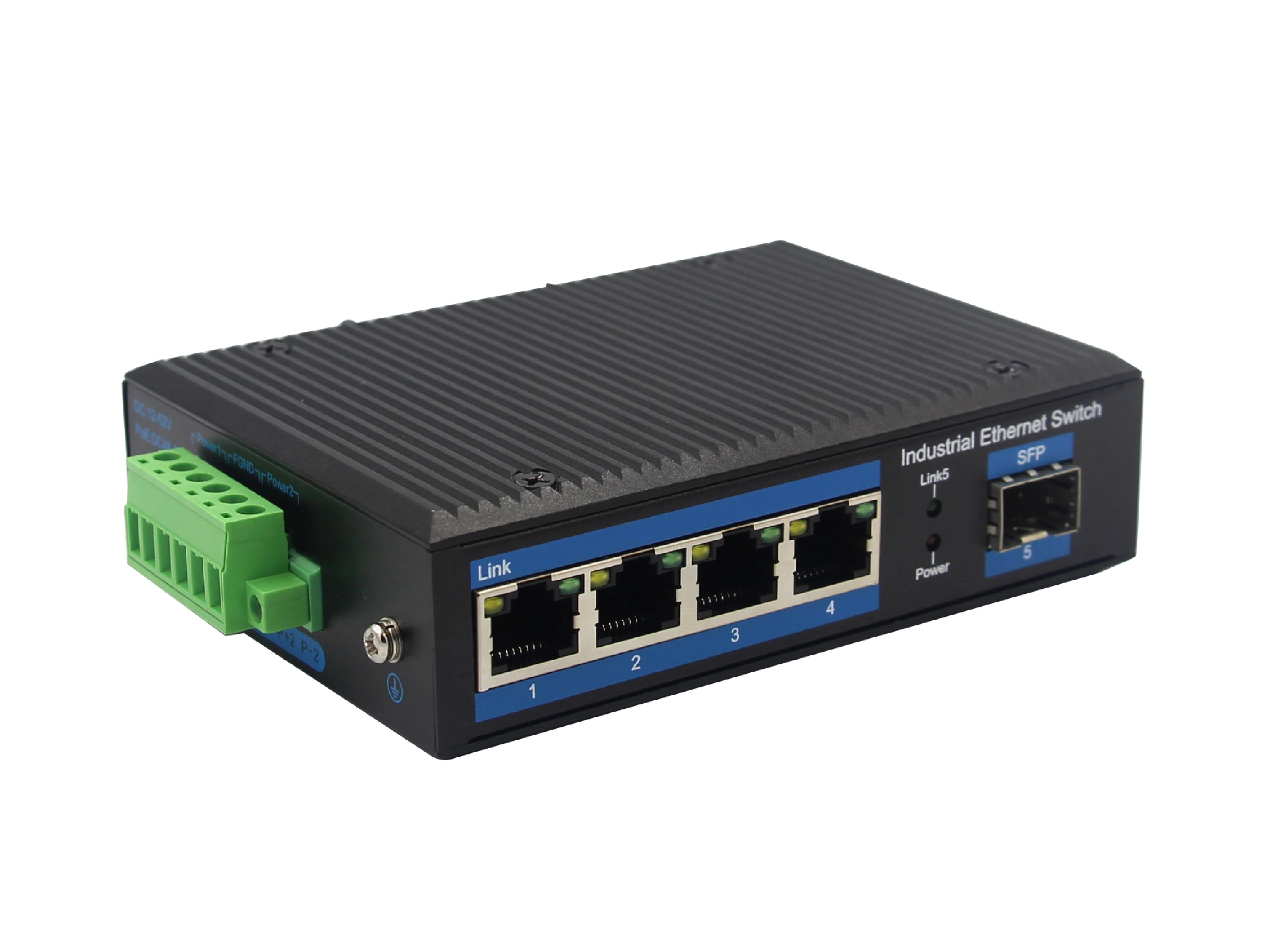 POE Switch Ethernet 4-port 10/100/1000BASE-TX+1000Base-FX Industrial Ethernet Switch