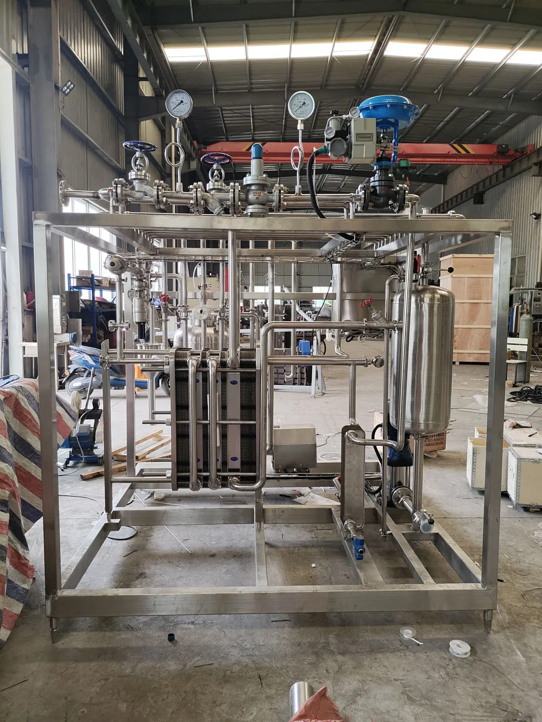 HTST pasteurizer integrated machine for tea drink uht milk sterilizer