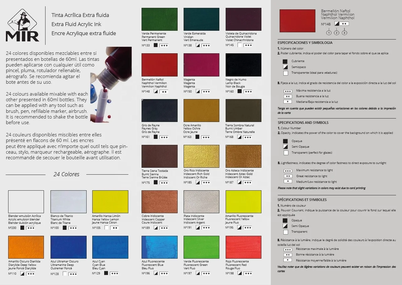 New Arrival Extra Fine Acrylic Ink Paint Water Based High Pigmented Pigment Acrylic Fluid Paint For Watercolor Painting