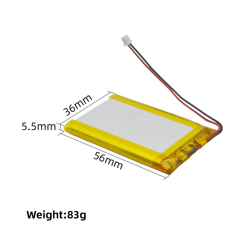 2022 Brand New Rechargeable 3.7V 1500mAh Lithium Polymer Battery 553656 Lipo Battery for Consumer Electronics