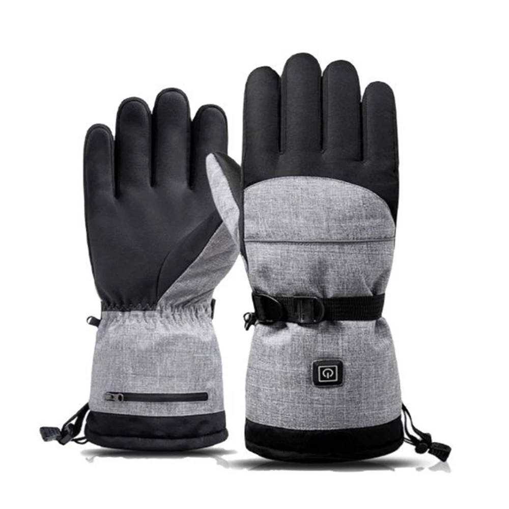 Waterproof Rechargeable Electric Heating mittens Touch Screen Warm Hand Winter Outdoor Sports Gloves for Ski