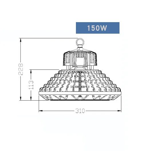 150W UFO LED High Bay Light Waterproof Warehouse Garage Light Super Bright Commercial Industrial Lighting Lamp Daylight 6000K