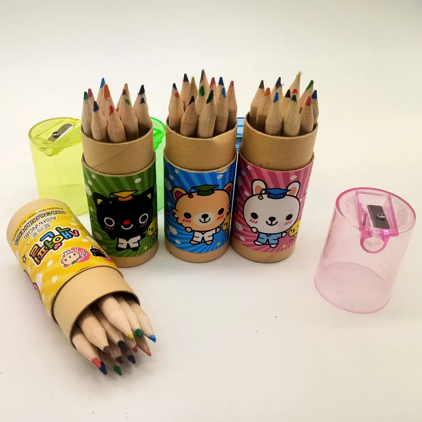Profesional eco recycle rainbow colored pencil colored drawing pencil wholesale colored pencil