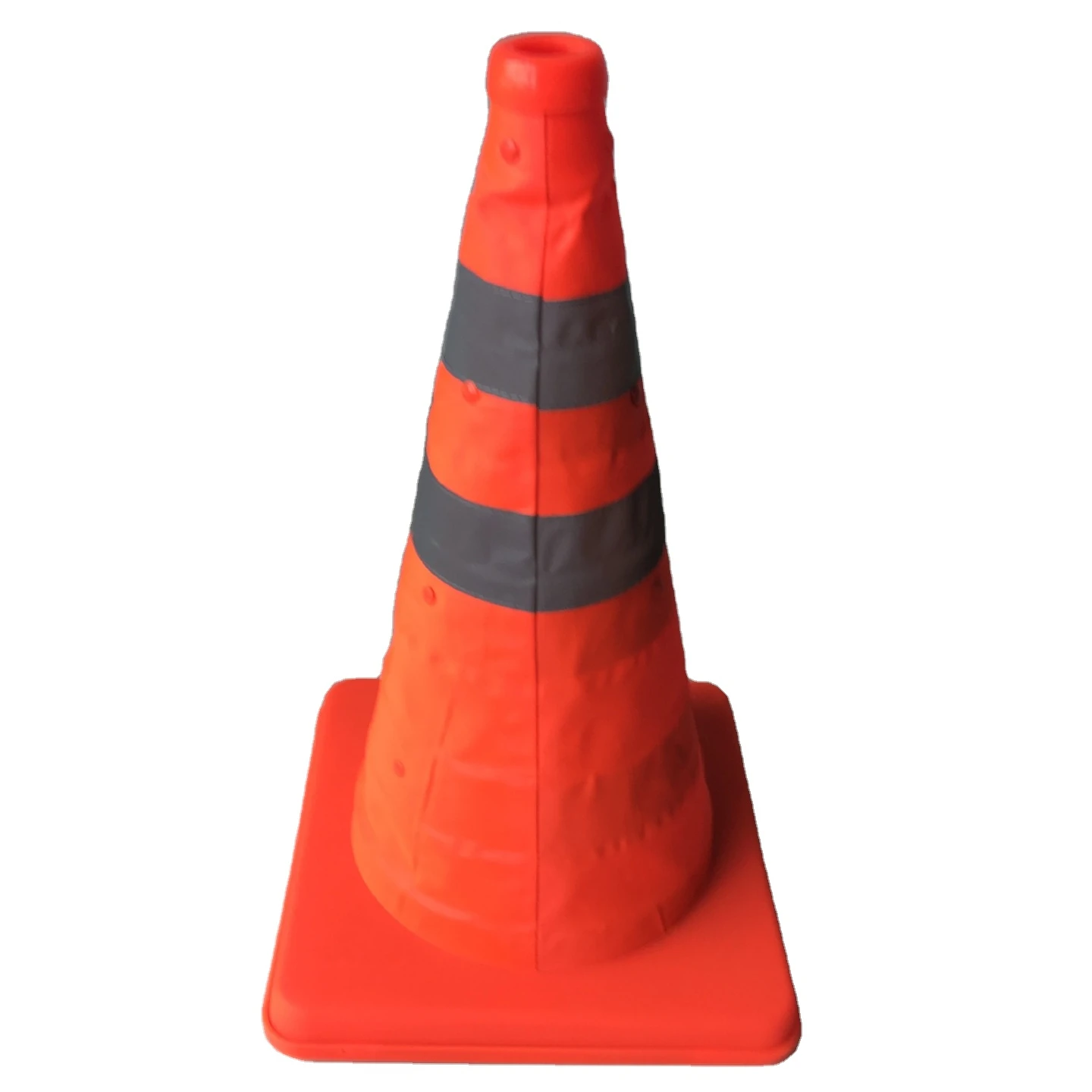 Светоотражающий складной дорожный конус со светодиодным верхним