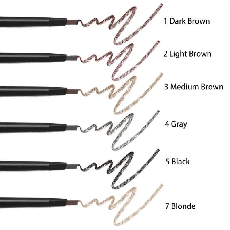 wholesale Private Label Slim Eyebrow Pencil Custom Logo Own Brand Makeup Safe and Lasting Cream for Daily Use for Cosmetics