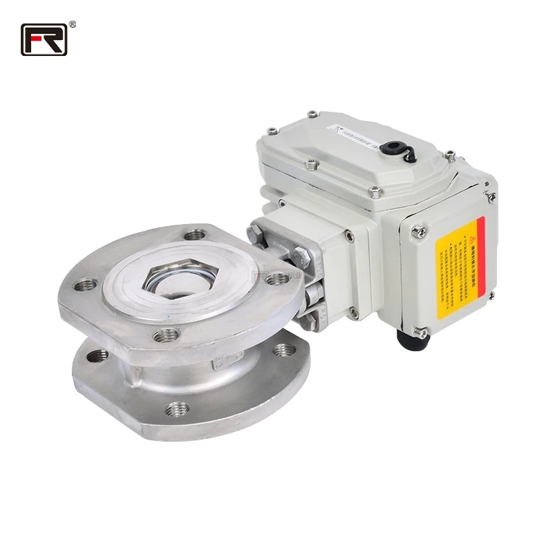 FURUI stainless steel 304 316 1.6mpa ANSI 150lb WCB motorized DC24V AC220V electric flange italy-type thin wafer Ball Valve