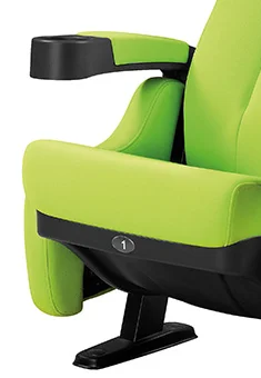 audience 3d 4d 5d cinema chair Green recliner chair folding movie theater seats with cup holder