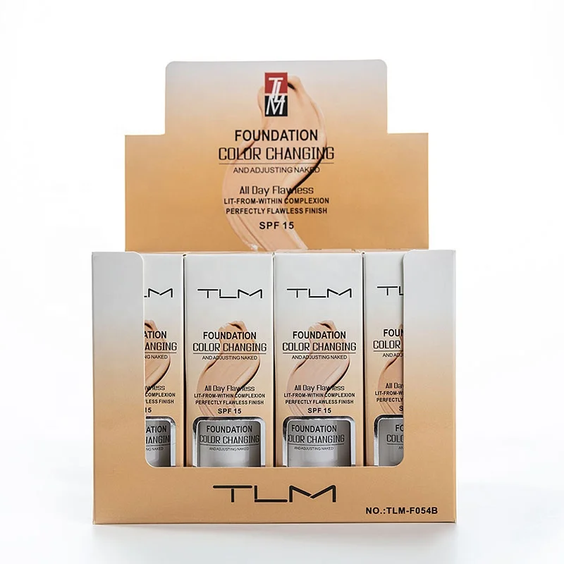 
TLM 30ML Magic Color Changing Liquid Foundation Makeup Base Nude Face Cover Concealer Long Lasting Makeup Skin Tone Foundation 