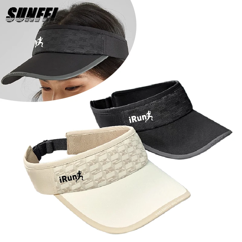 sunfei custom Embroidery Logo football visor hats lightweight Performance Sun Visor Hat waterproof Tennis sport visor cap