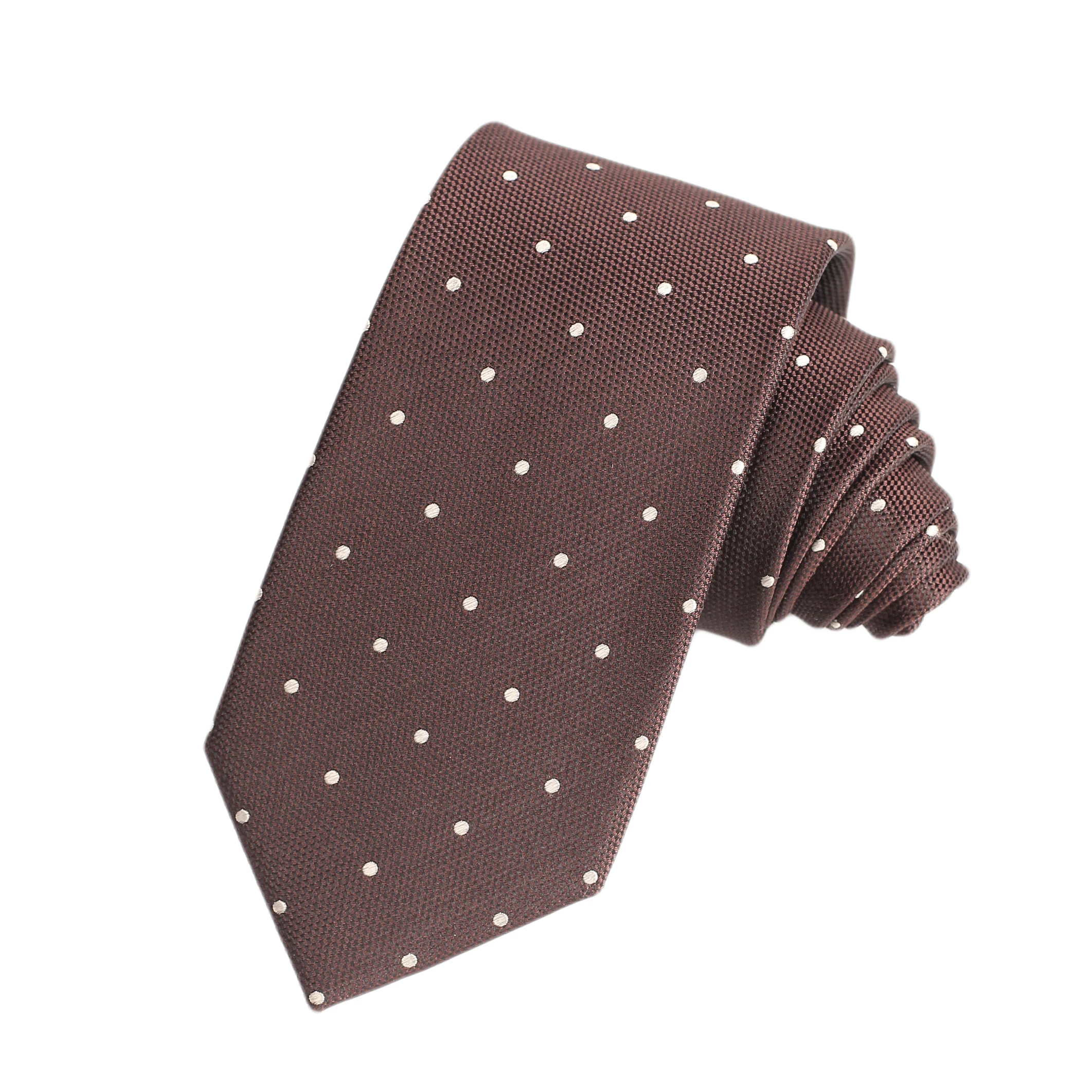Manufacturer Handmade Dot Design Tie Custom Pattern Jacquard Woven Fashion 100% Silk Neckties for Men