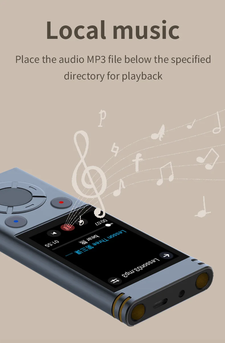 Supports 138 languages portable voice translator is suitable for learning and transcribing class meeting recordings