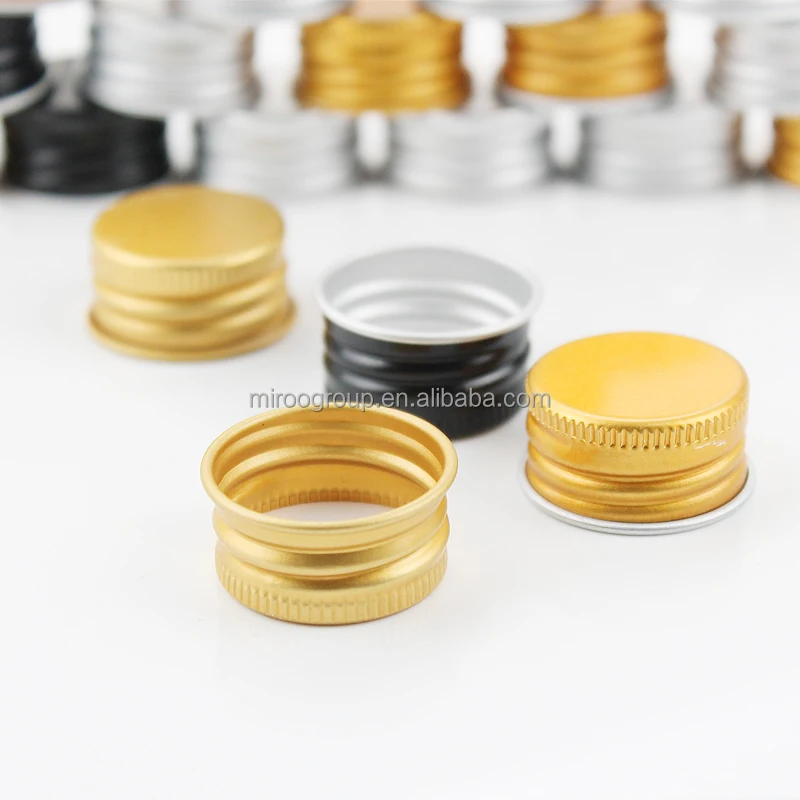 Customized Aluminum Metal Screw Cover Cap 18mm 20mm 24mm 28mm Aluminum Screw Lid for Bottle and Jars