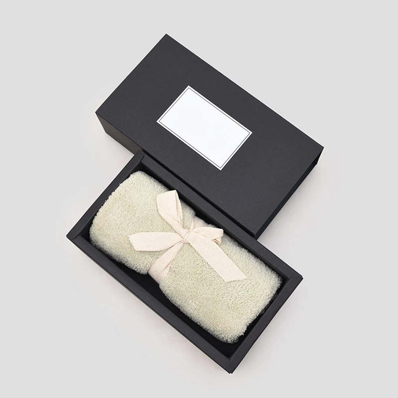 Ready to ship face towel set wholesale cheap price 100% microfiber soft lint free luxury box gift towels set