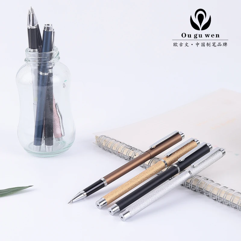  Best selling Metal Rollerball pen business custom logo gift Printing Gel for