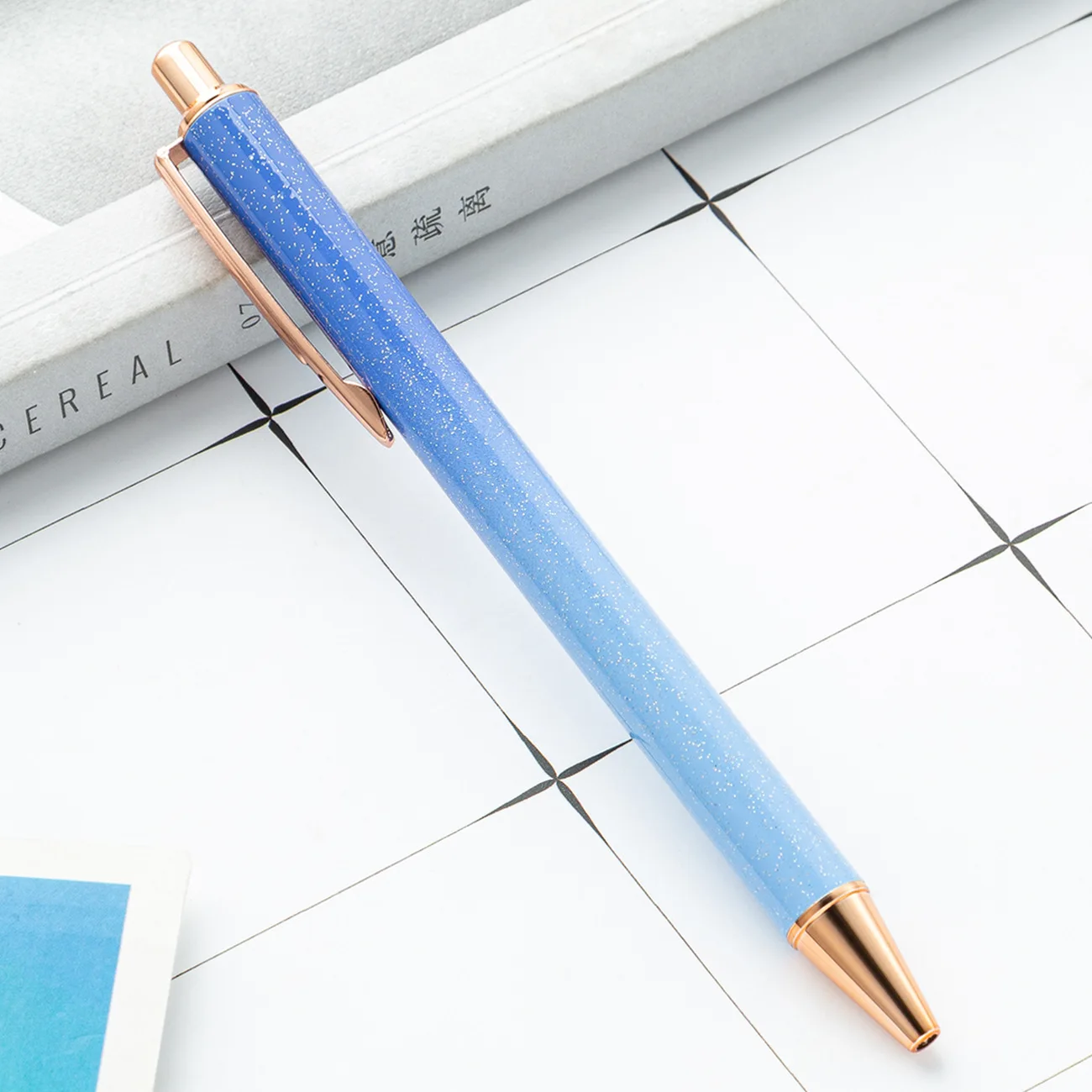 Promotional Customized Gradually Changing Color Gradient Metal Pen For Lady Girls