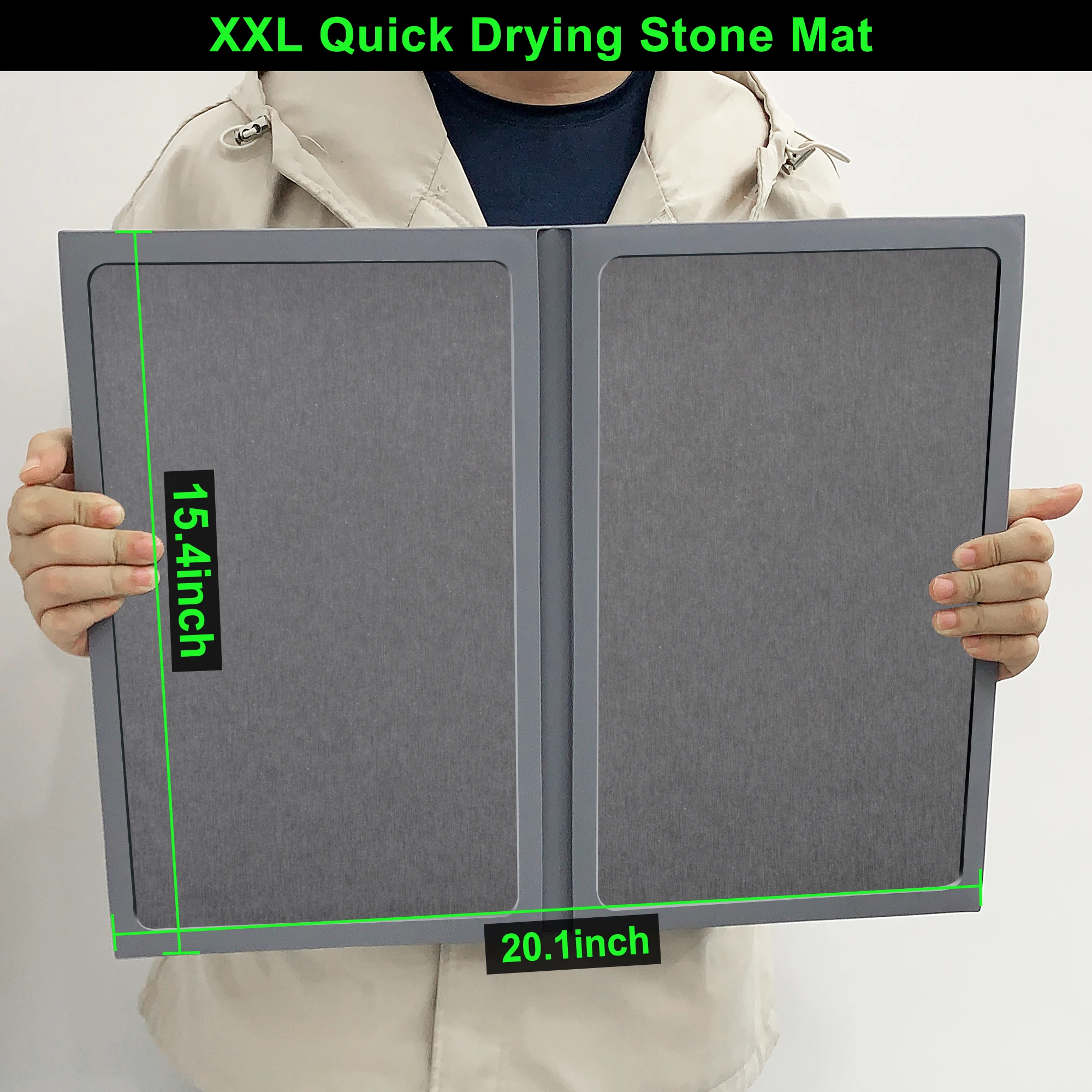 2 pcs stone drying mats stone drying tray for kitchen counter dishes