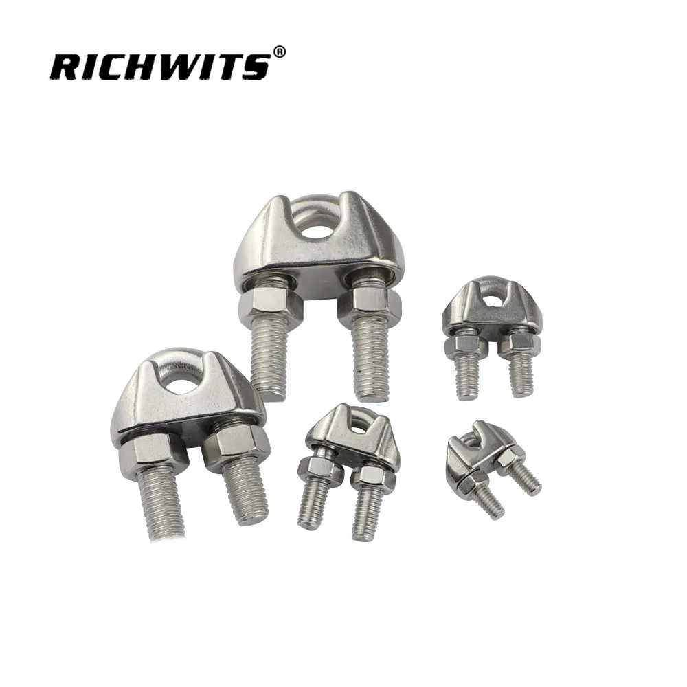 Marine Hardware 304/316 Stainless Steel  US Wire Rope Clamp cables  Clip
