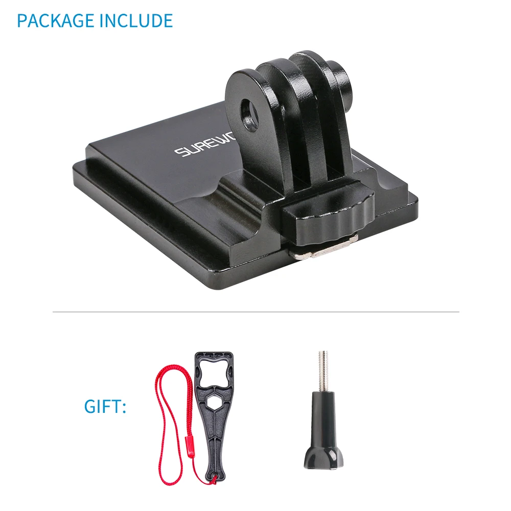 SUREWO Aluminum Camera Bracket NVG Mount Match for Tactical Helmet for GoPro Hero 7/(2018)/6/5/4 Black DJI Osmo Action and More