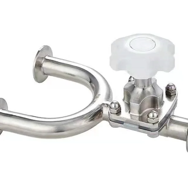 
304 stainless steel quick install quick open welded clamp clamp type manual three way diaphragm valve 