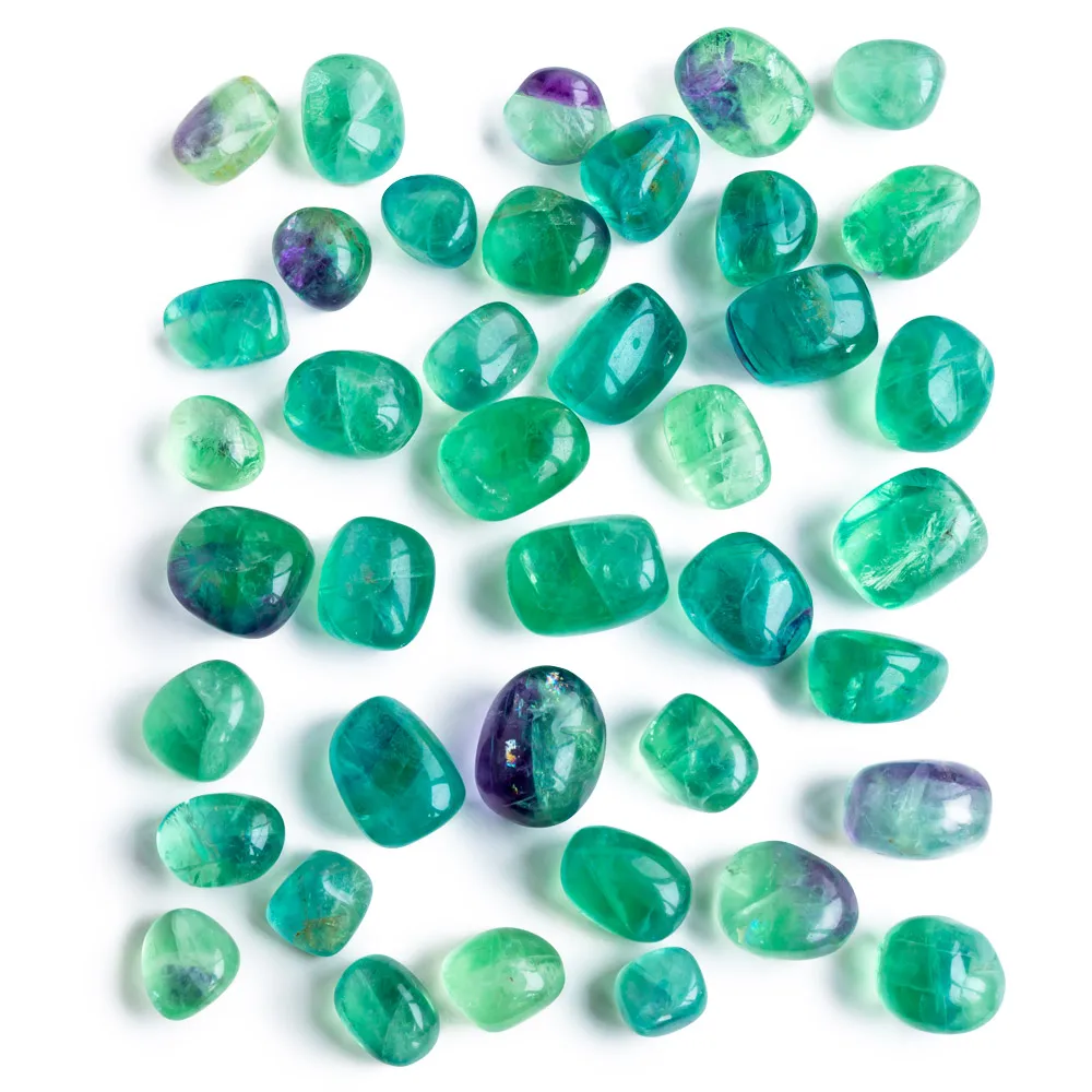 High Quality Natural Green Fluorite Tumble Healing Stone for Home Decoration Crystal Wedding Decoration Spiritual Crafts