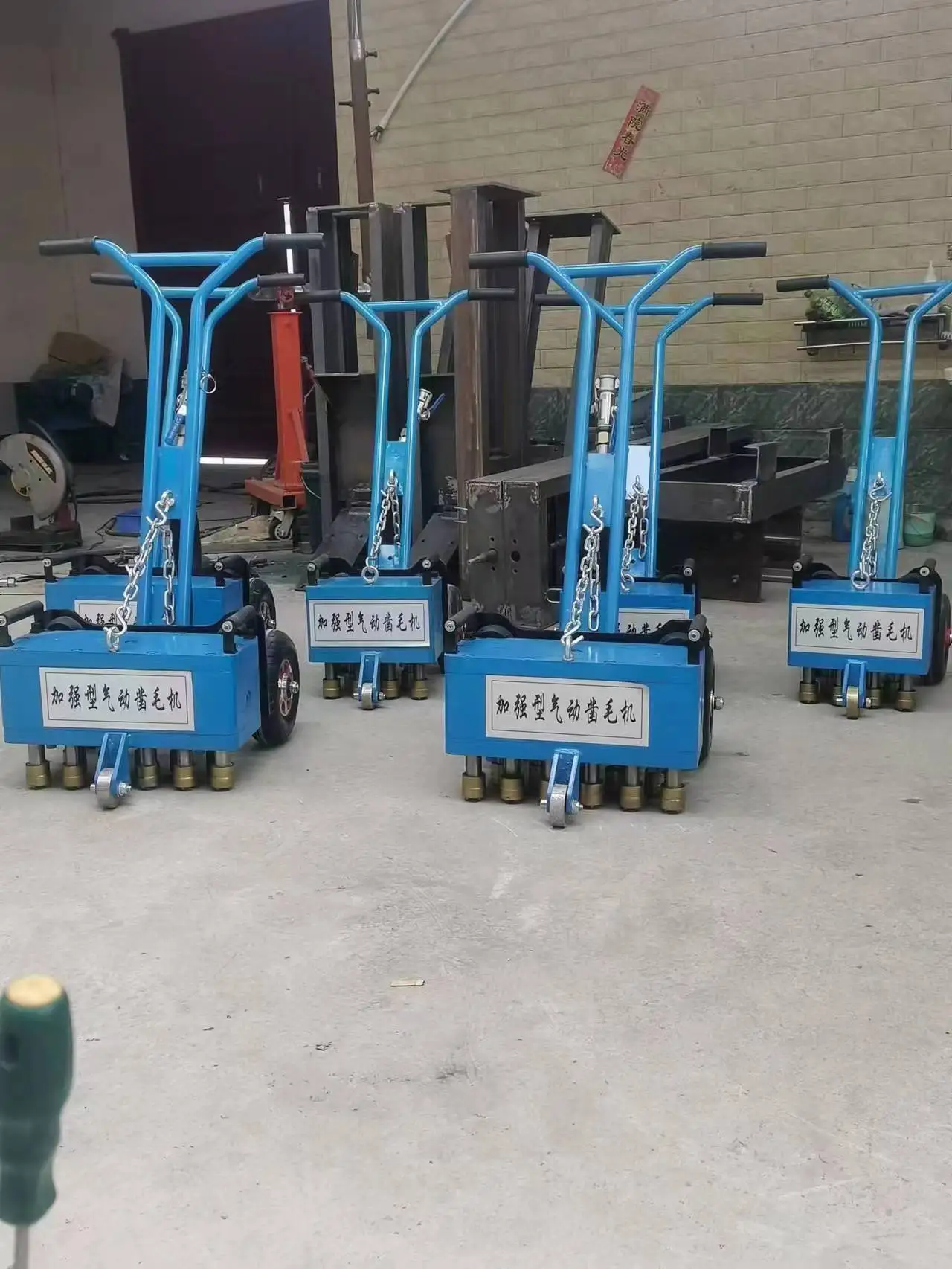 Hand-push 11-head Concrete Chipping Machine Electric Bush Hammer