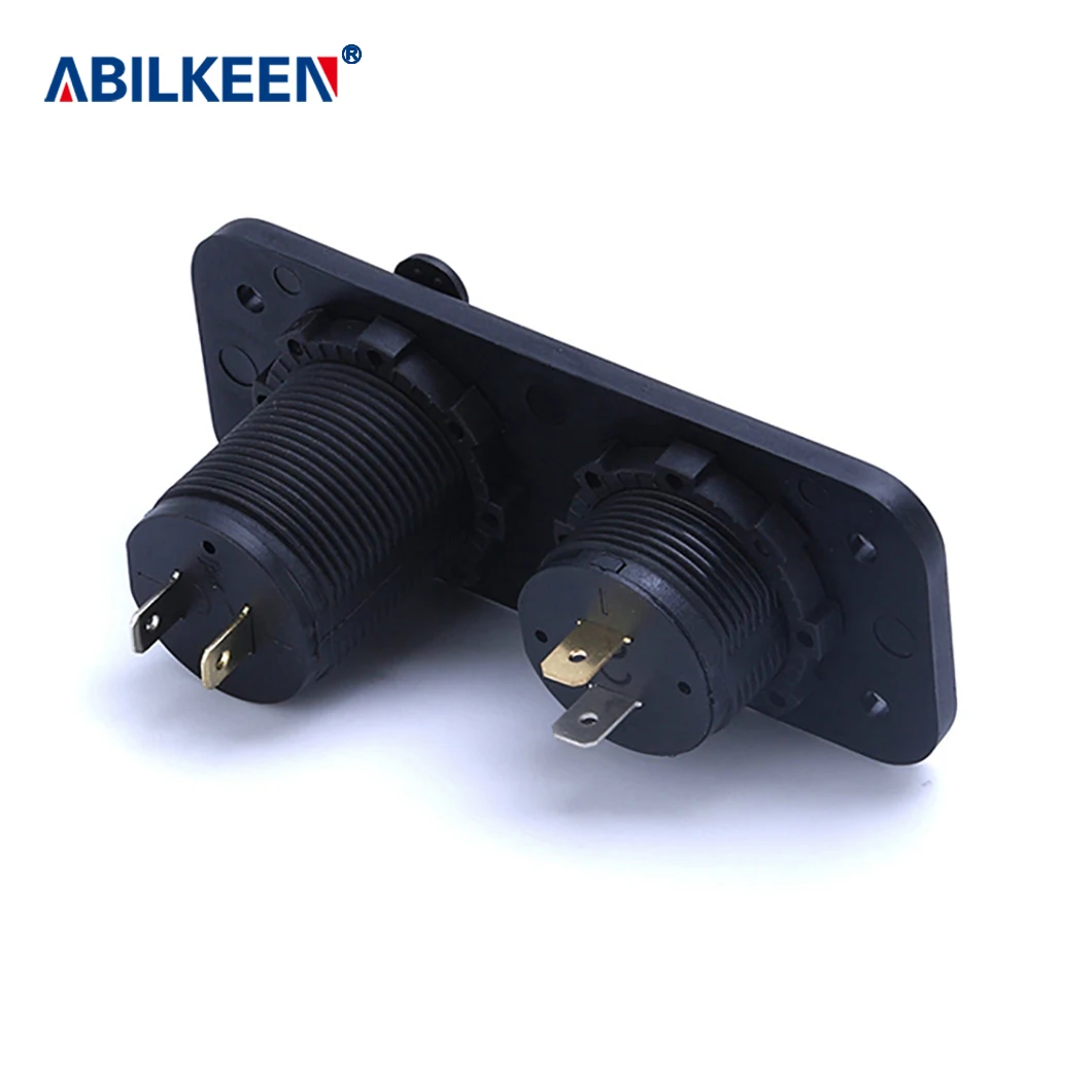 2 port Motorcycle Motorbike Car Charger Led Digital Voltmeter Socket usb charger for car usb outlet 12v usb charger for toyota