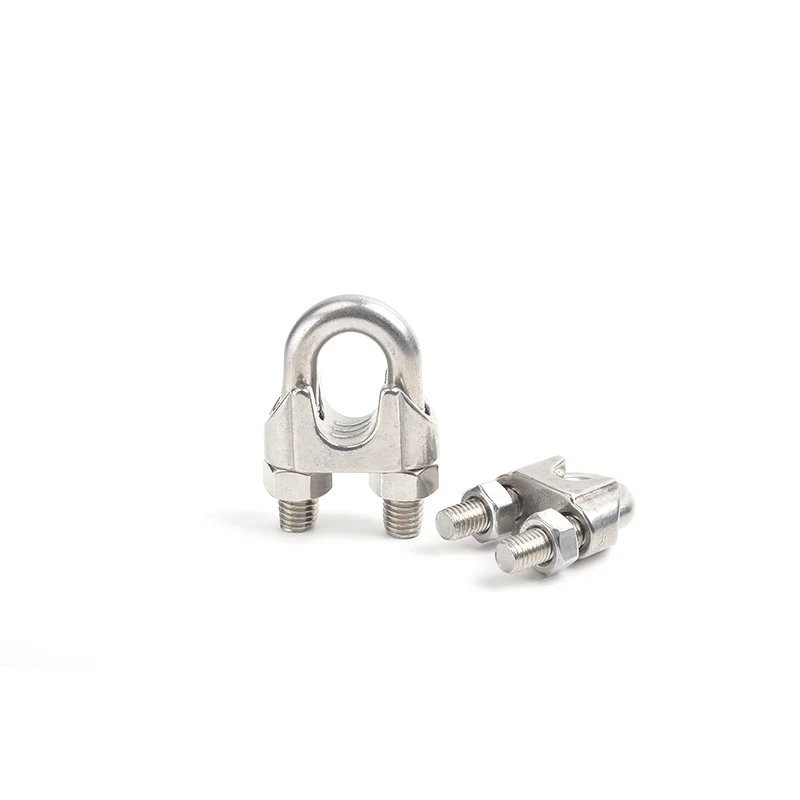 304 Stainless Steel M2 M3 M4 Stainless Steel Bow Shape Wire Rope Cable Clip Clamp