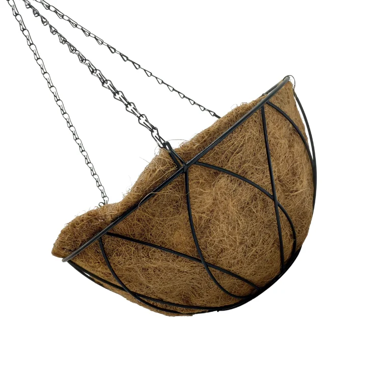 hanging wall flower baskets with coir pots