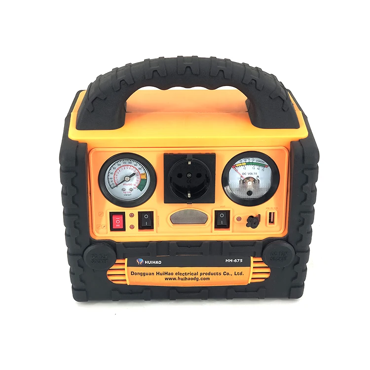 Portable USB Power 200 Watts 600 Amp Coche Jump Starter With Air Compressor