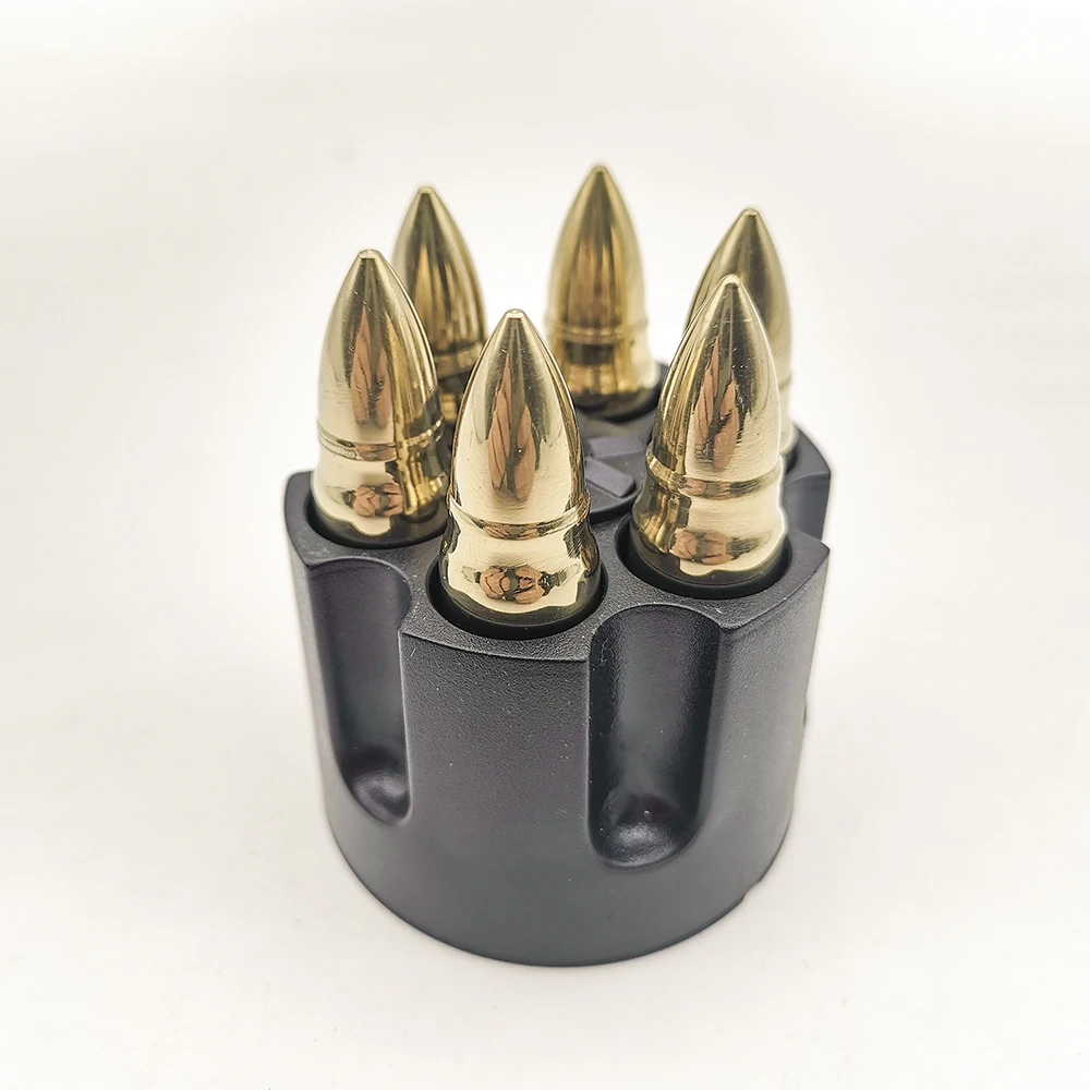 
Metal cooling stone frozen stainless steel bullet shaped whiskey stones gift set for men 