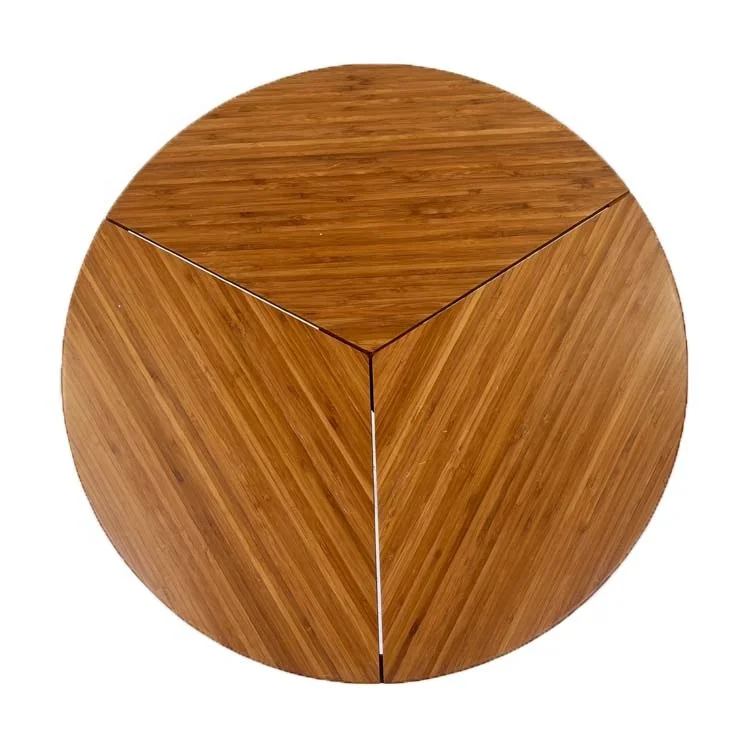 Modern wood round foldable meuble de salon mesa de centro wohnzimmer tisch table ronde mesa tavolo tafel bamboo table for home