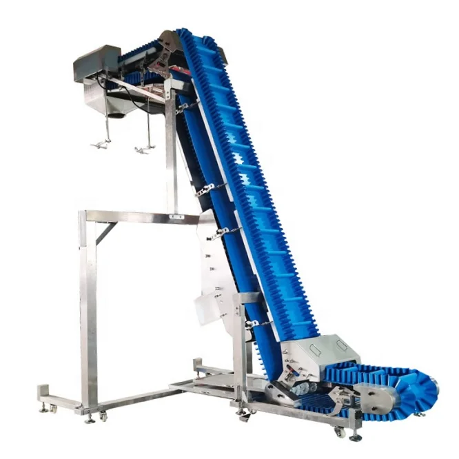 Z type belt conveyor cleaning in place with automatic cleaner food grade