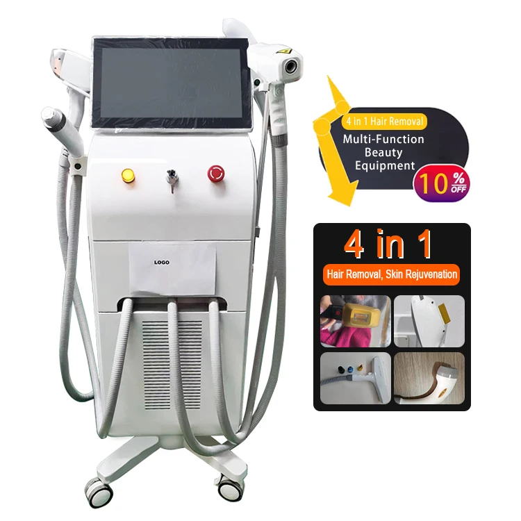 2023 4 In1 Diode Laser Ipl Nd Yag Multifunction Diode Laser Ipl Nd Yag 808nm Diode Laser Ipl Hair Removal Beauty Machine